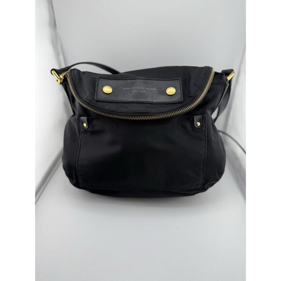 MARC JACOBS Preppy Nylon Natasha Crossbody Bag Black - Picture 1 of 10